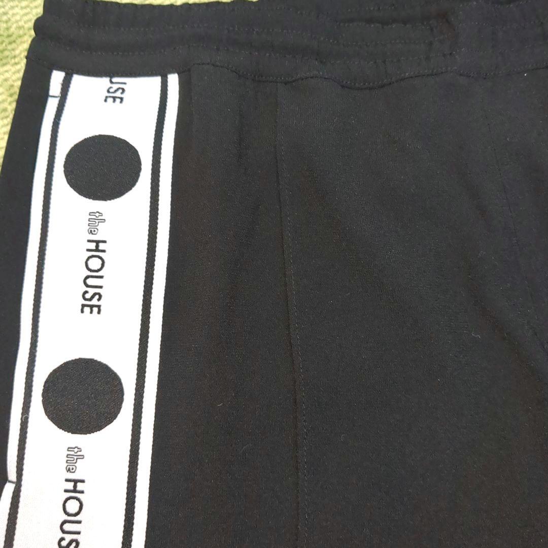 【美品】the HOUSE ザ・ハウスサイドラインパンツゴルフウェア黒 メンズL