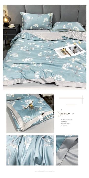 水洗天丝4セート　夏 冷感肌掛け布団 ひんやり 涼感快眠 薄い