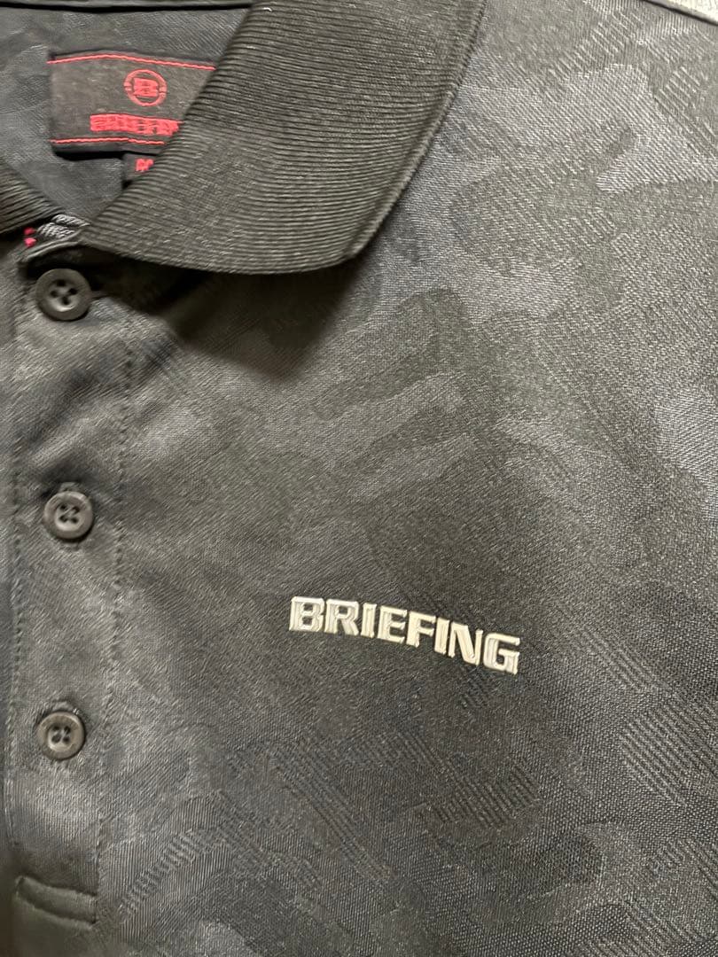 【美品】BRIEFING ブラック ポロシャツ M