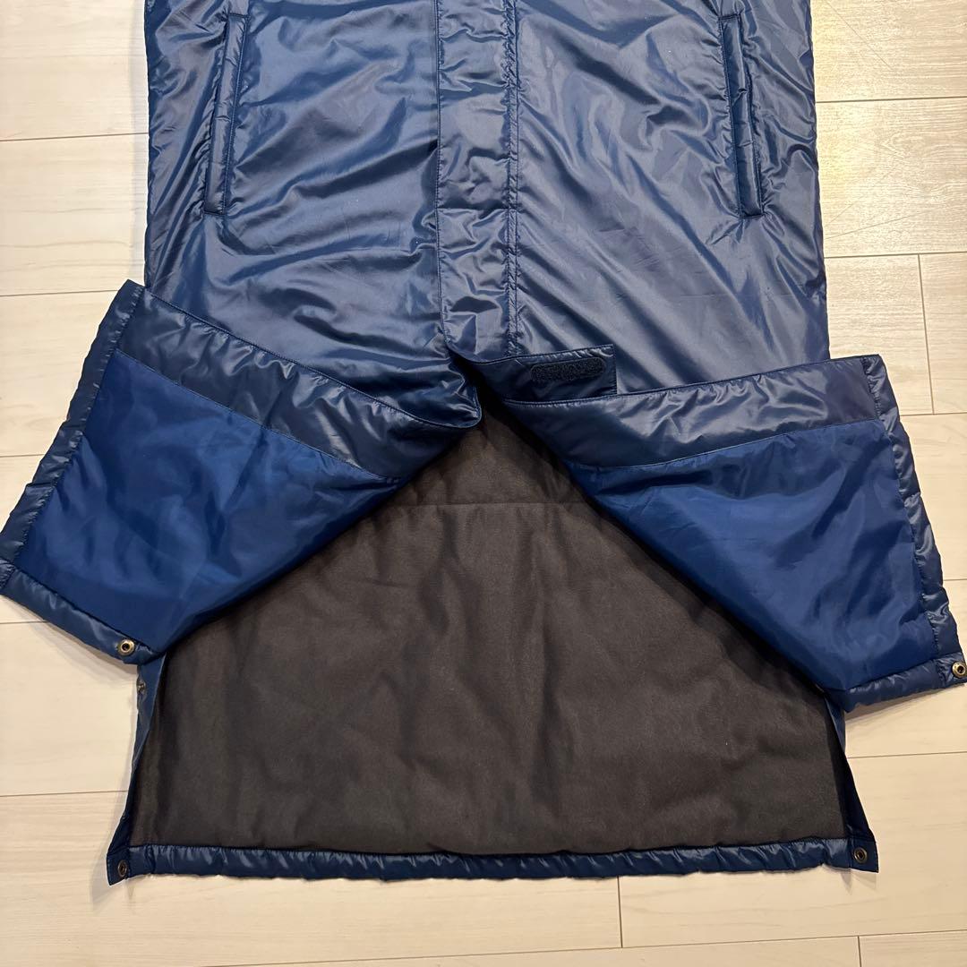 アディダス　メンズ　裏起毛　中綿　ロングパデッドコート　ベンチコート　M 濃紺