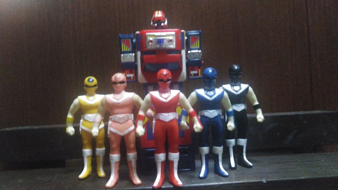 バンダイ★光戦隊マスクマン★ソフビ★プラデラ★ギャラクシーロボセット