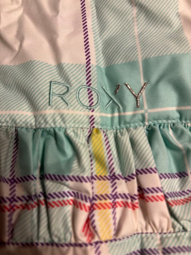 ROXY スノボウェア 水色 チェック柄 ジャケット