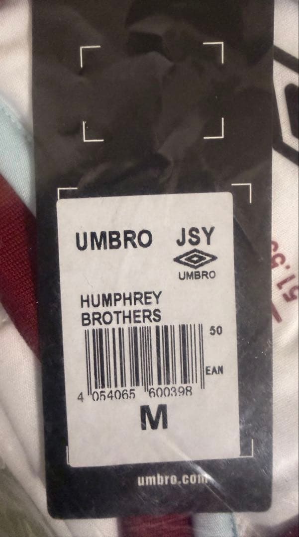 新品未使用2016-2017West Ham United umbro Mサイズ