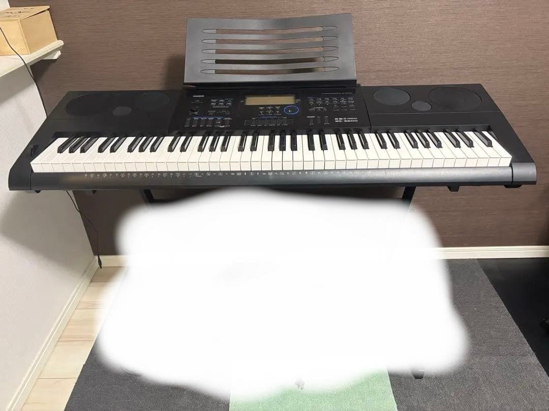 CASIO WK-6600 76鍵盤 電子キーボード スタンド・ペダル付