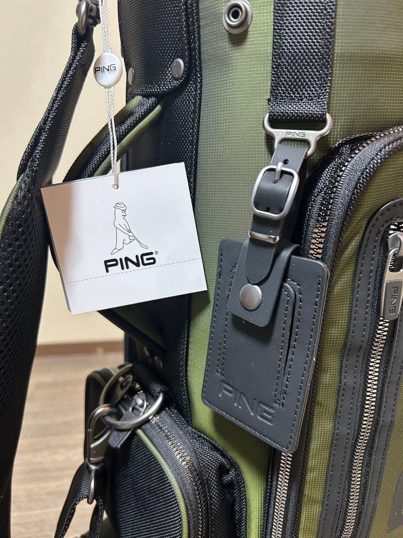 PING キャディバッグ　未使用品　10ポケットで収納力抜群！アーミーグリーン