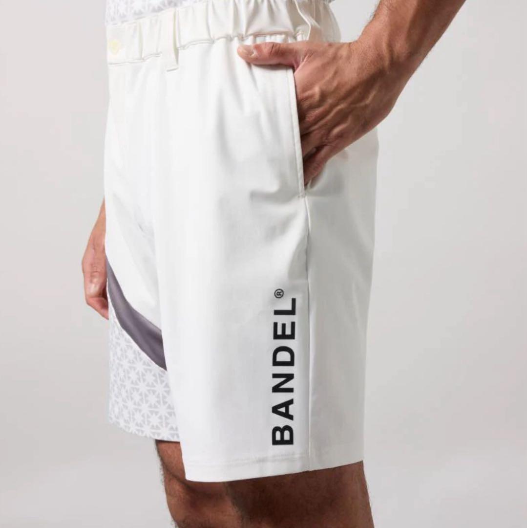 【新品・タグ付き】BANDEL メンズ ショートパンツ ホワイト グレー L