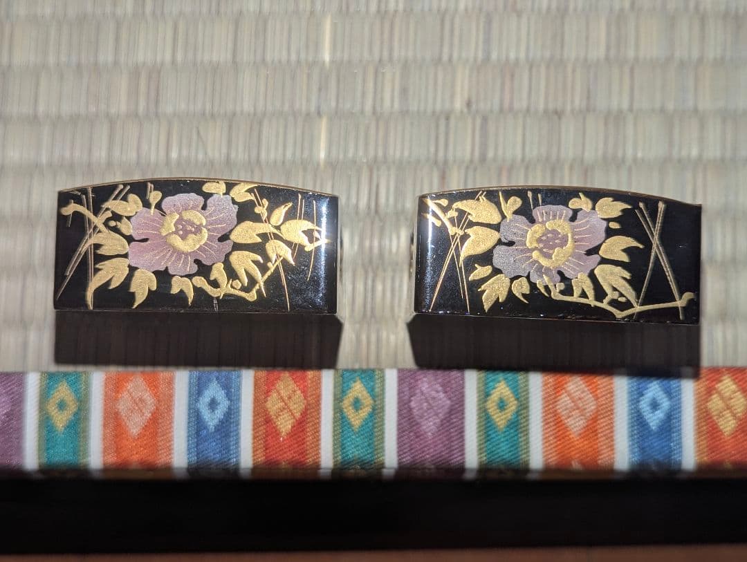 古い木製雛道具　御莨盆(本金髙蒔絵)たばこ盆