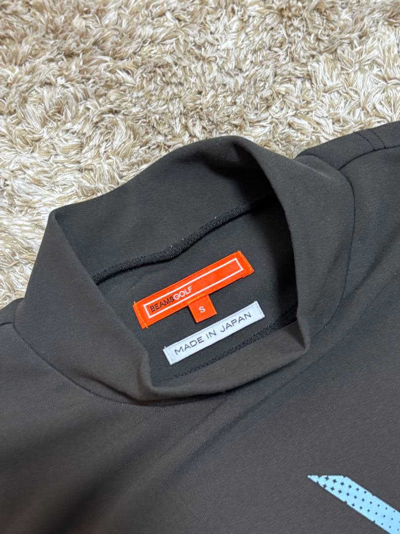 BEAMS GOLF ビッグロゴ モックネックシャツ S