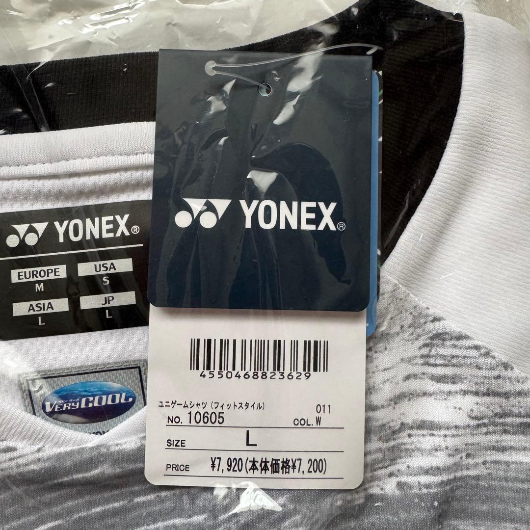 【YONEX 】Tシャツ Lサイズ ホワイト/グレー