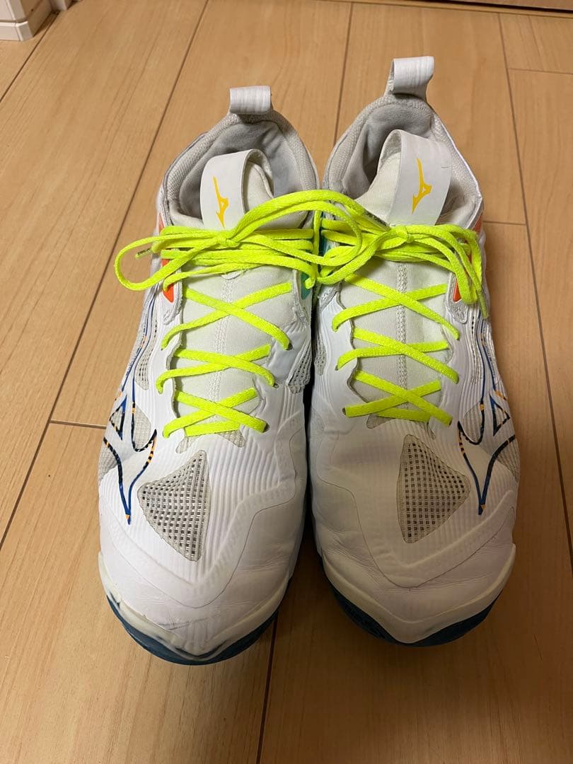 Mizuno バレーボールシューズ ホワイト/イエロー 27cm