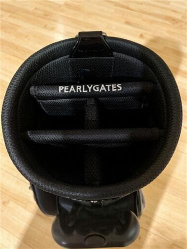 PEARLY GATES ブラックキャディバッグ キャスター付き 合成革