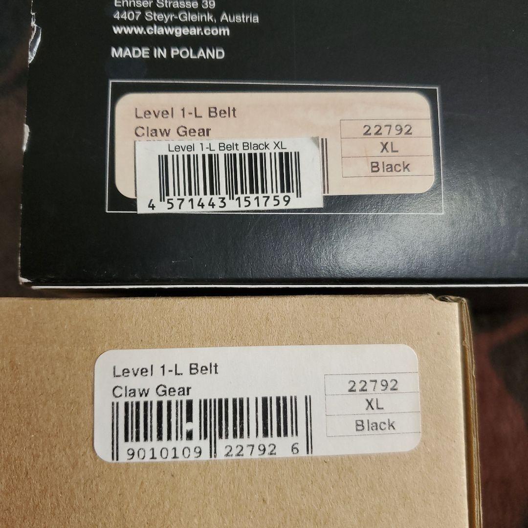 CLAWGEAR　Level 1-L Belt　XL　Black