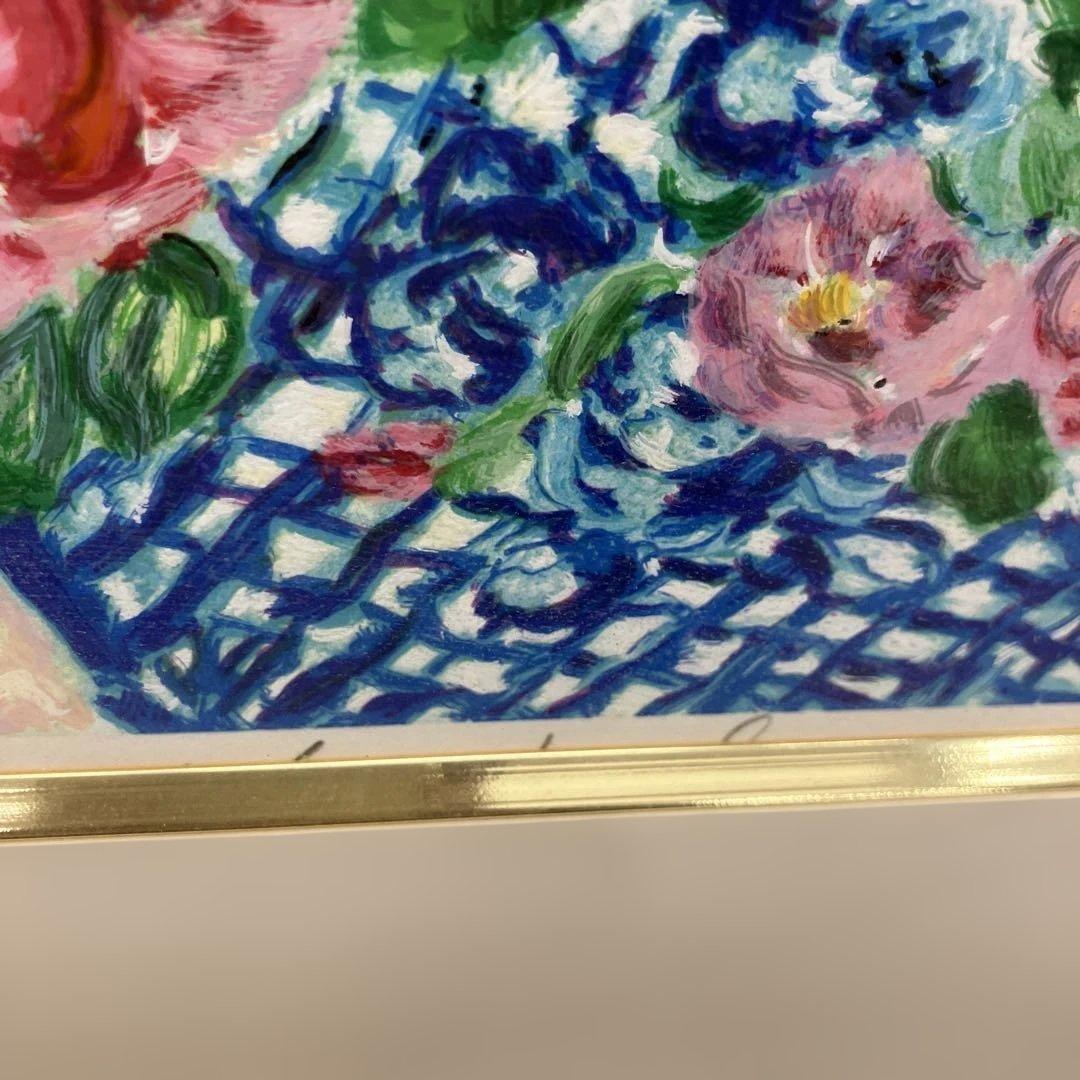 レスリーセイヤー シルクスクリーン花束 Pueto Bouquet サイン入り