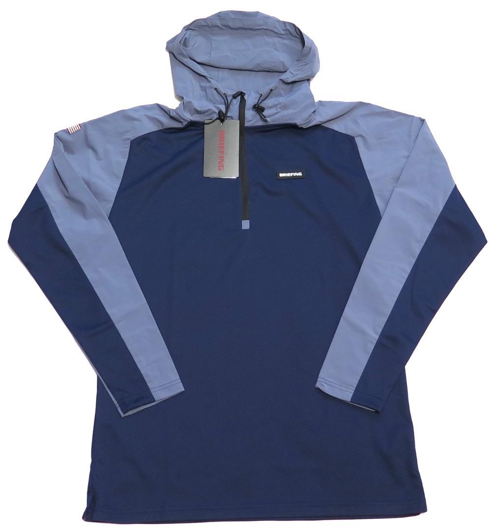 ⓂBRIEFING GOLFブリーフィングゴルフ ハーフジップフーディーNAVY