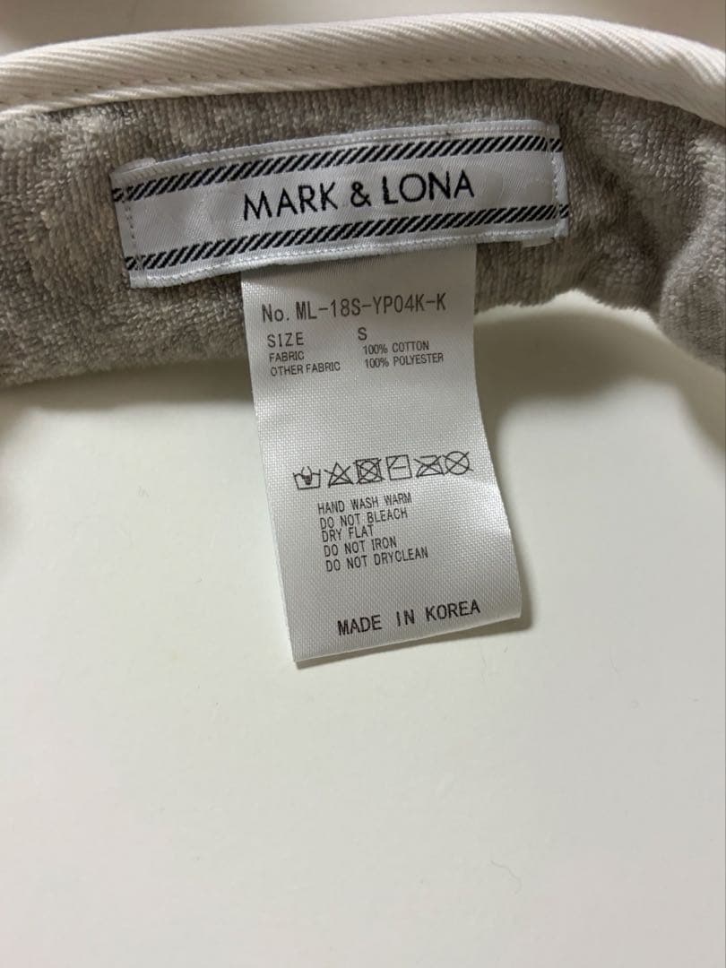 MARC＆LONA 白 バイザー