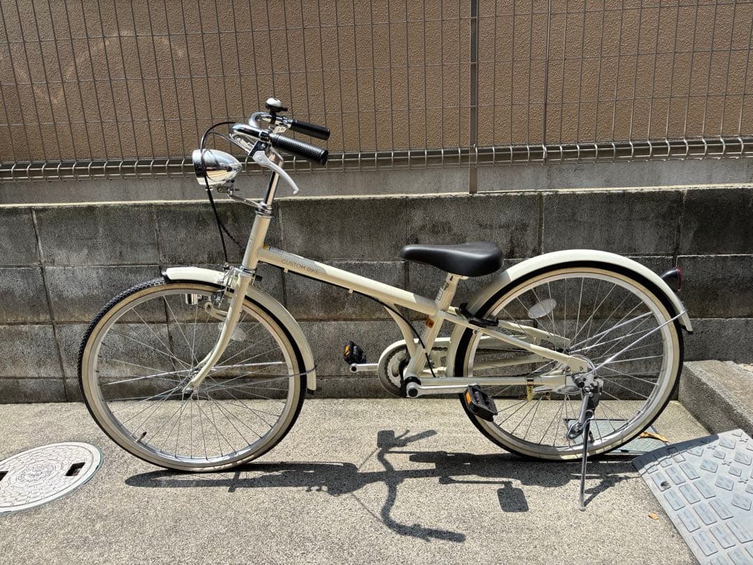 ダイワサイクル　ホワイト 22インチ キッズサイクル