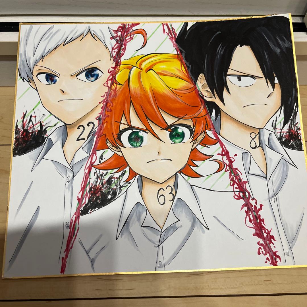 約束のネバーランド　色紙　絵画