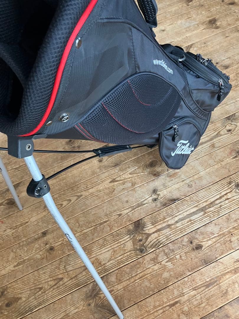 Titleist スタンドバッグ 黒/白/赤
