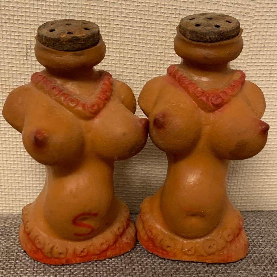 1950s ヴィンテージ　ヌード　オッパイ　ソルト&ペッパー　ピンナップガール