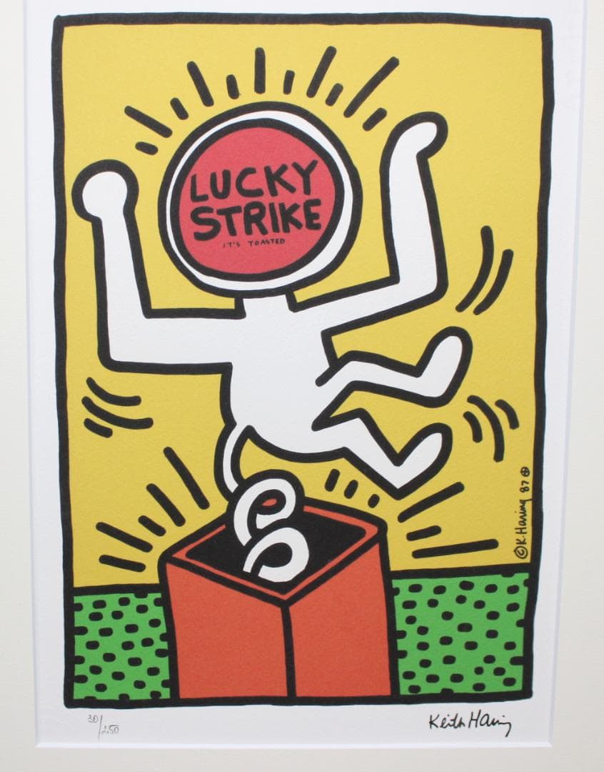 キース・ヘリング【Lucky Strike】エスタンプリトグラフ 30/250