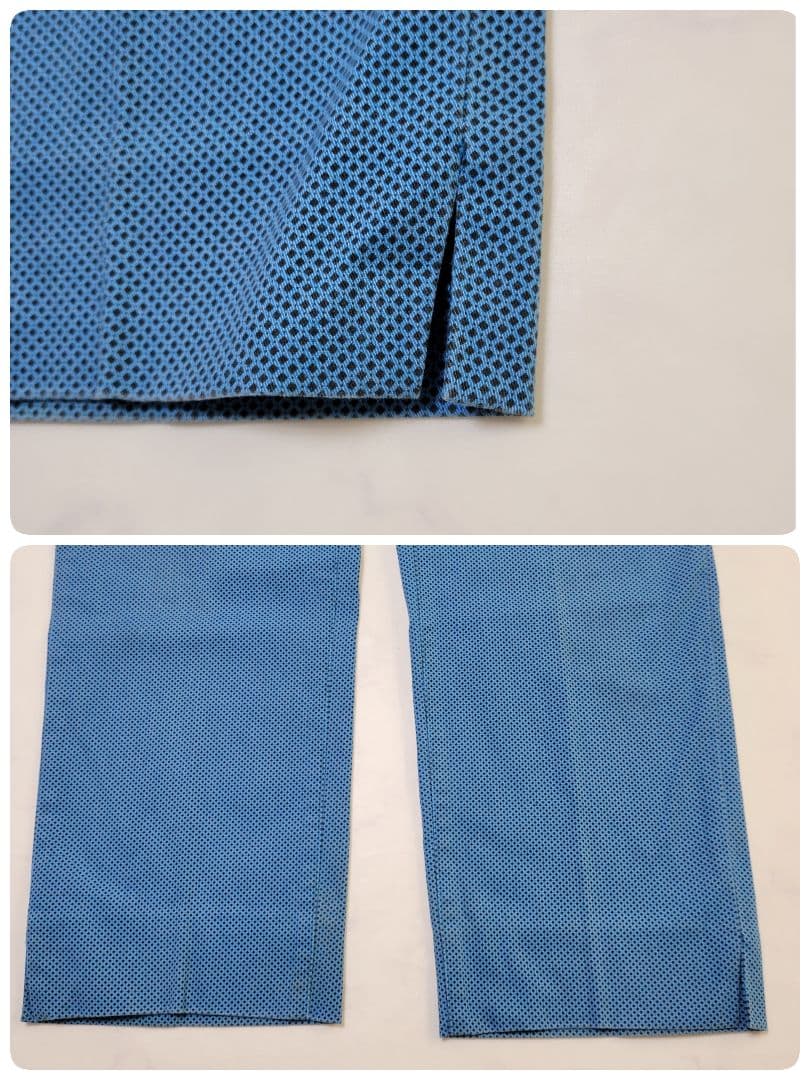 BEAMS GOLF メンズゴルフパンツ L相当 ストレッチ 青　総柄 春夏