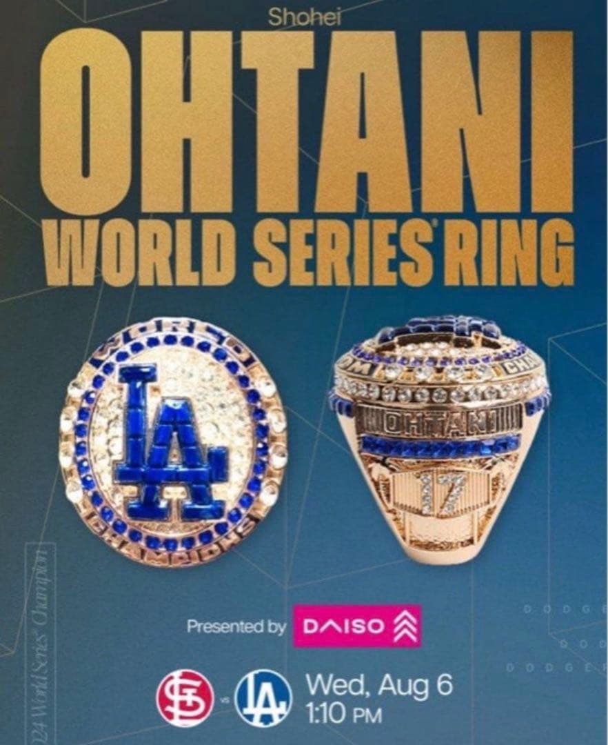 訳あり　ワールドチャンピオン　リング　来場者限定　大谷翔平　新品