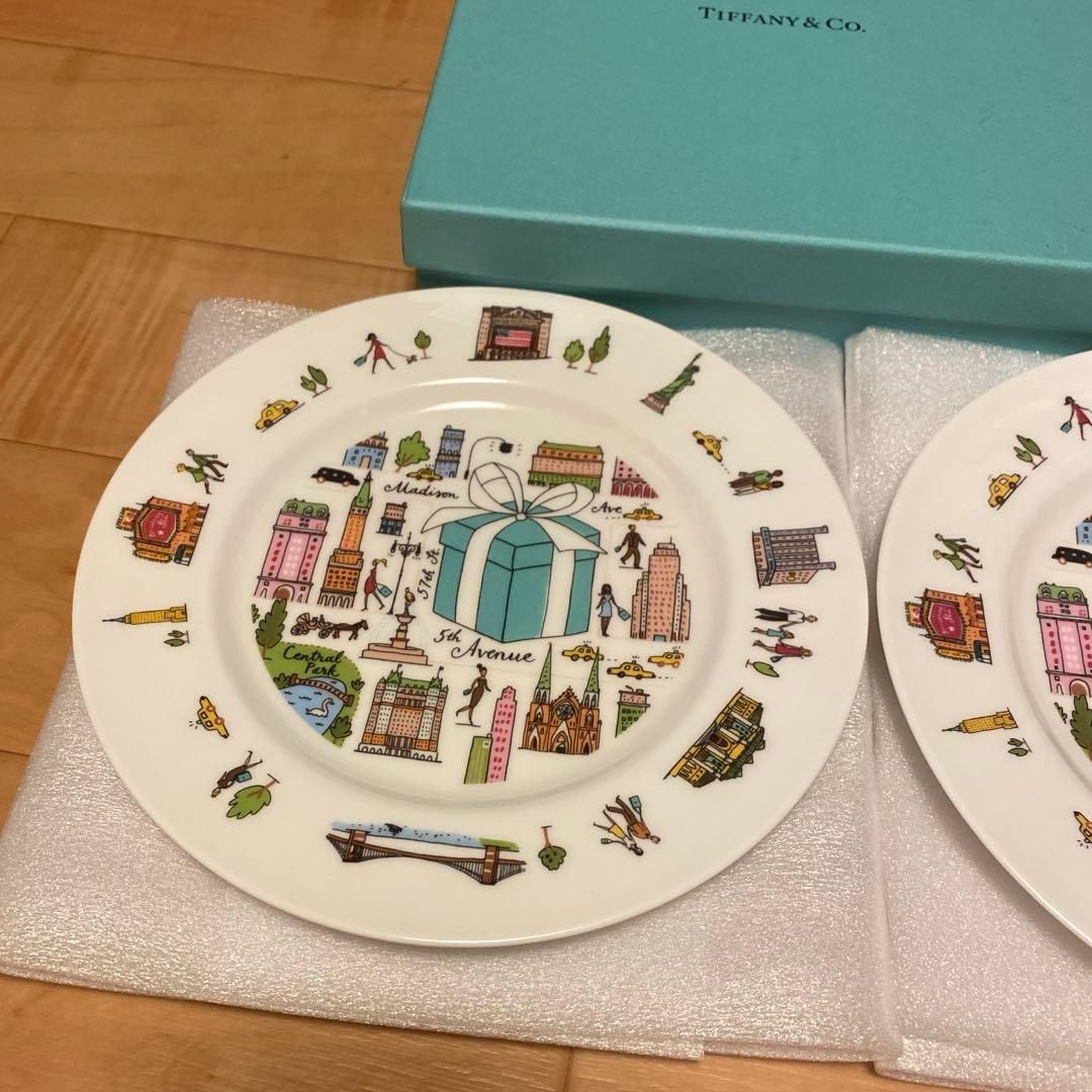 【新品未使用】2枚セット　TIFFANY &Co. 5th アベニュープレート