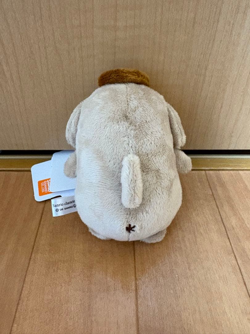 ポムポムプリン　ローリーズファームコラボ　日焼け　ぬいぐるみキーホルダー