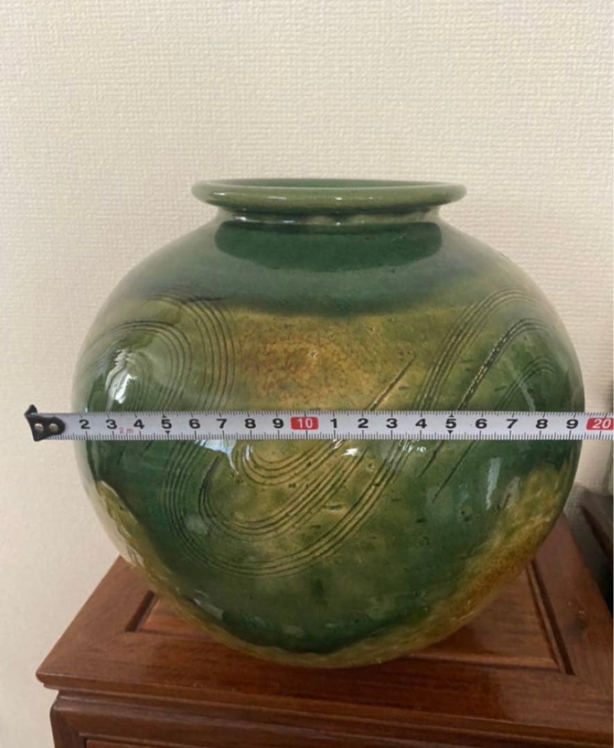織部焼　花瓶　壺　唐物