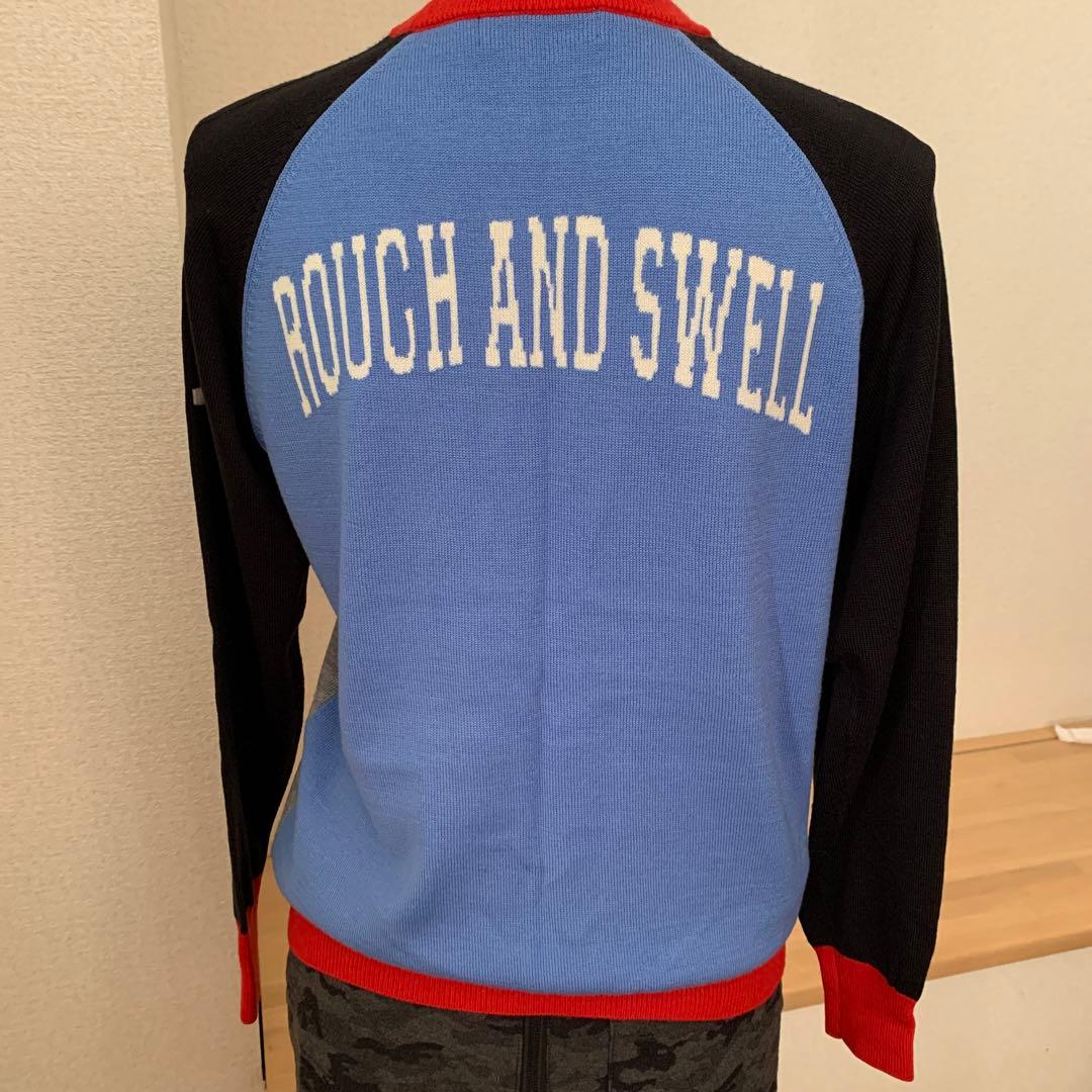 ROUGH SWELL グレー/紺/赤 セーターＬ