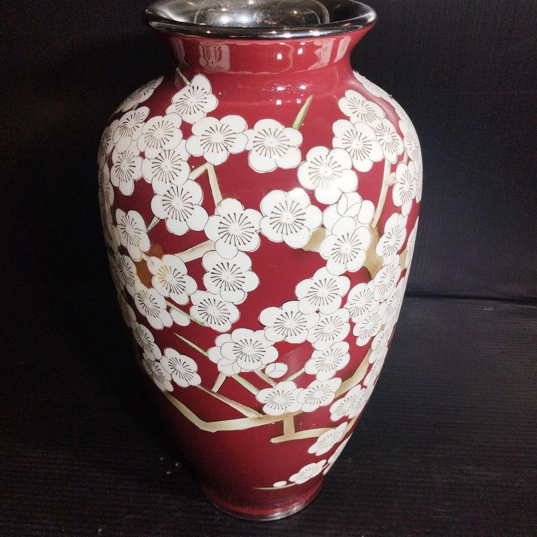 黒翠七宝 花瓶