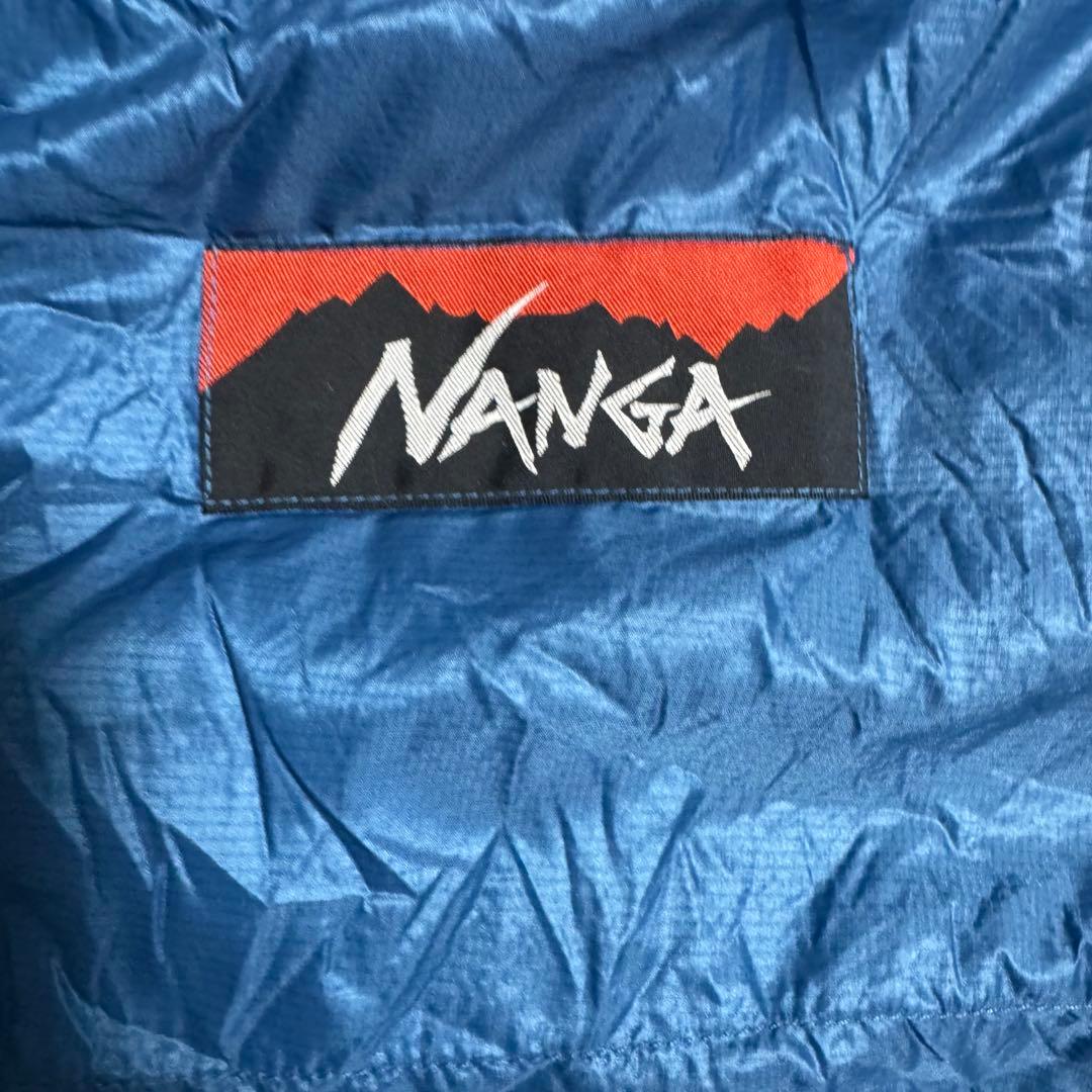 美品NANGA ダウンシュラフ　オーロラテックス600STDブルーR/ZIP