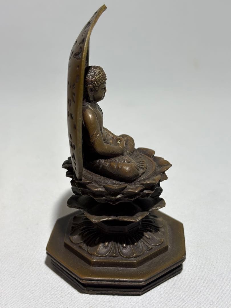 仏教美術 時代 銅製 細密 阿弥陀如来座像 山名常人作 共箱