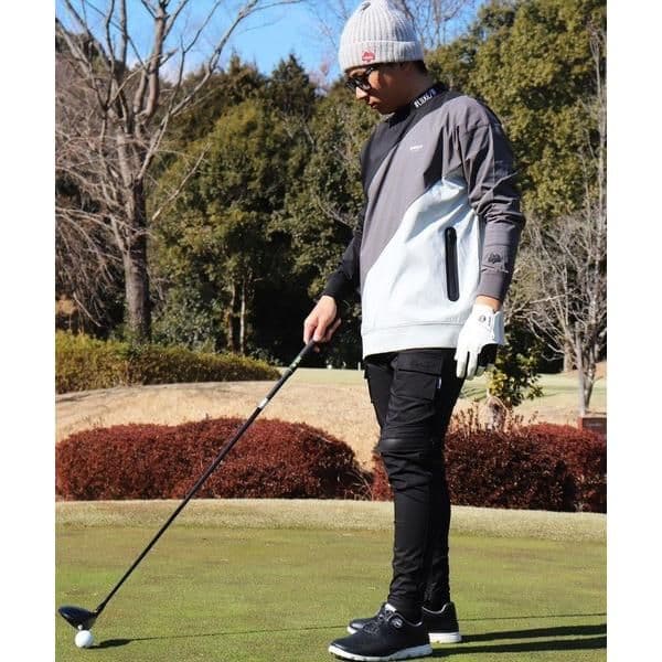 LUXE/R GOLF ストレッチ布帛プルオーバー 45933BKM