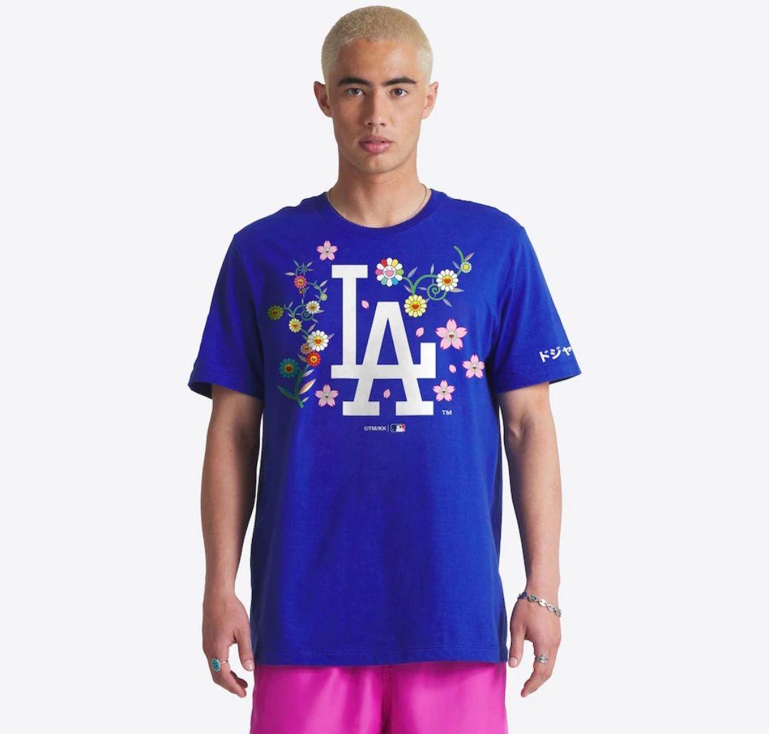 【新品・M】ドジャース×村上隆 限定コラボTシャツ ブルー
