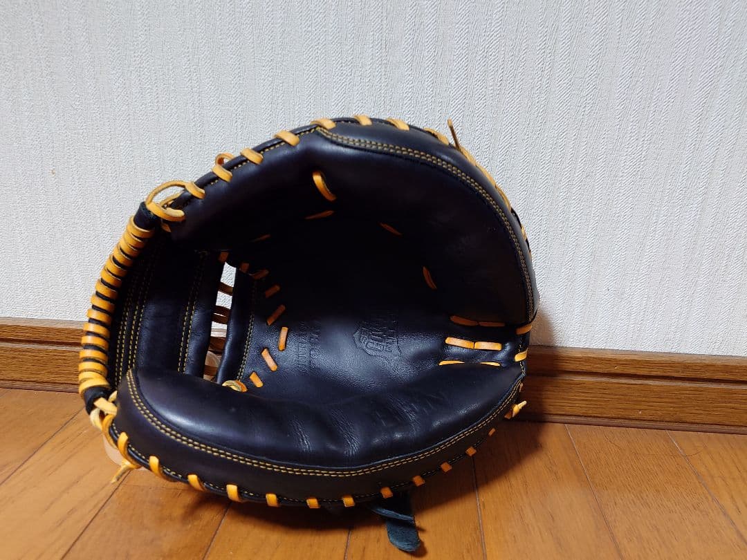 BENキャッチャーミット 軟式グローブ 黒/イエロー