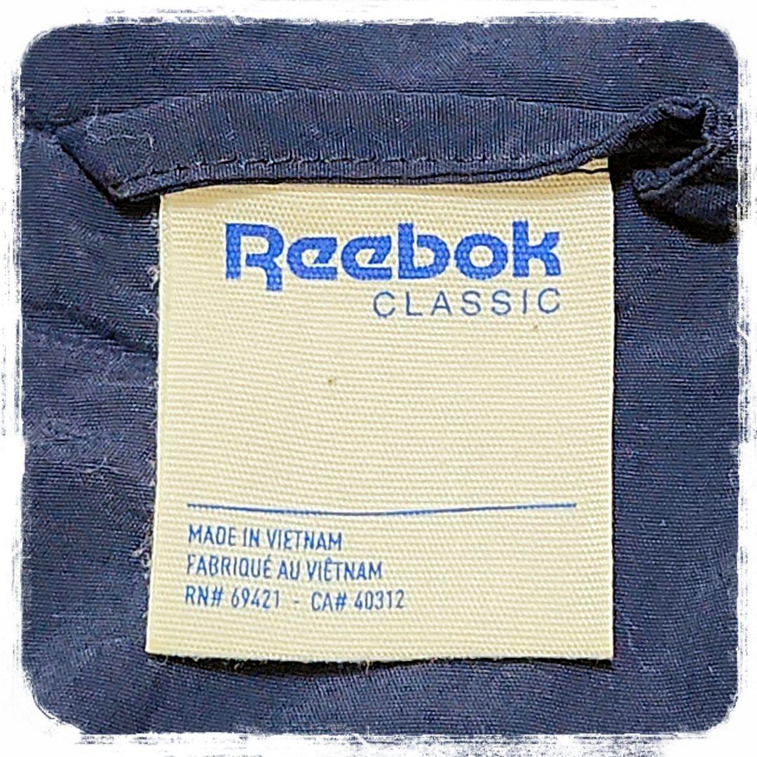 美品　Reebok　セットアップ　ナイロンジャージ　ネイビー　ビッグロゴ