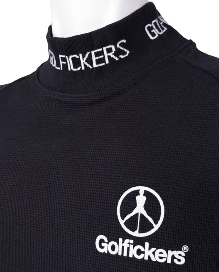 新品！ゴルフィッカーズ モックネック Thermal 2025ブラック Lサイズ
