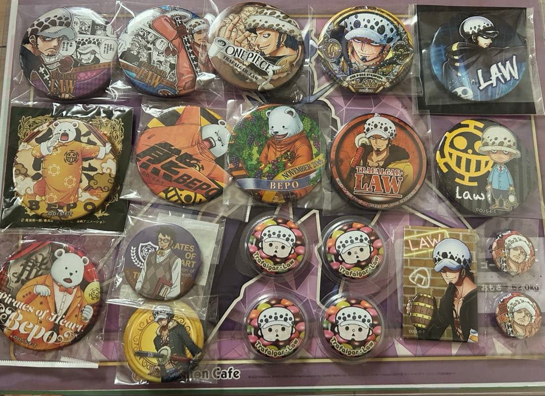 【レア品あり】ワンピース ロー ハートの海賊団 バッジ類まとめ 71点