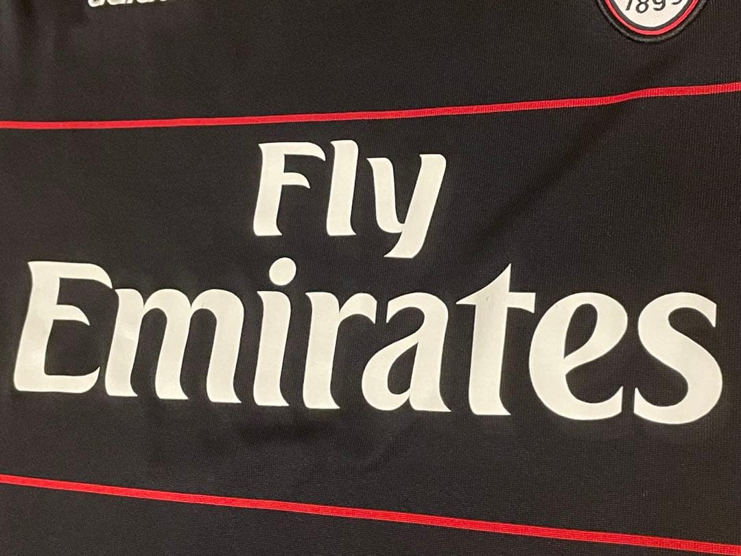 セリエAサッカーユニフォームacミランアディダスロナウジーニョ10 11黒3rd