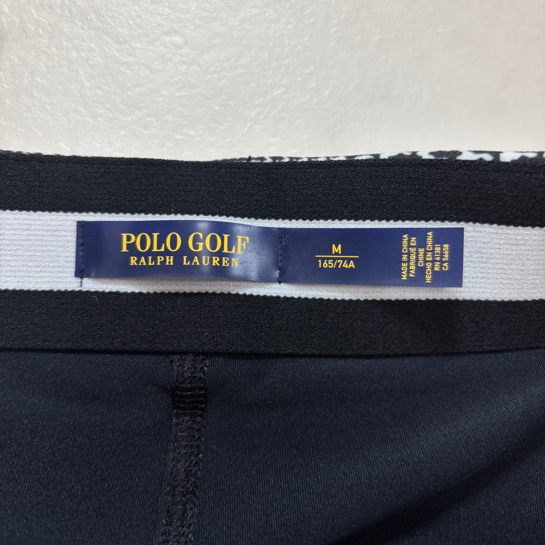 【美品】POLOGOLF 千鳥格子 チェック柄 ゴルフスカート スコート 黒 M