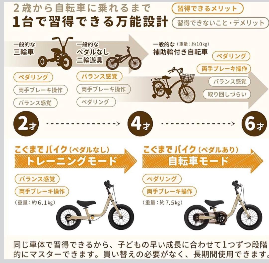 【新品未開封】こぐまdeバイク 2in1 三輪車 キックバイク こぐまでバイク