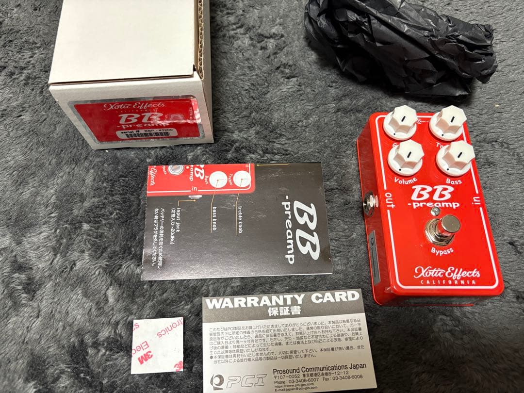 Xotic エキゾチック BBプリアンプ 中古品