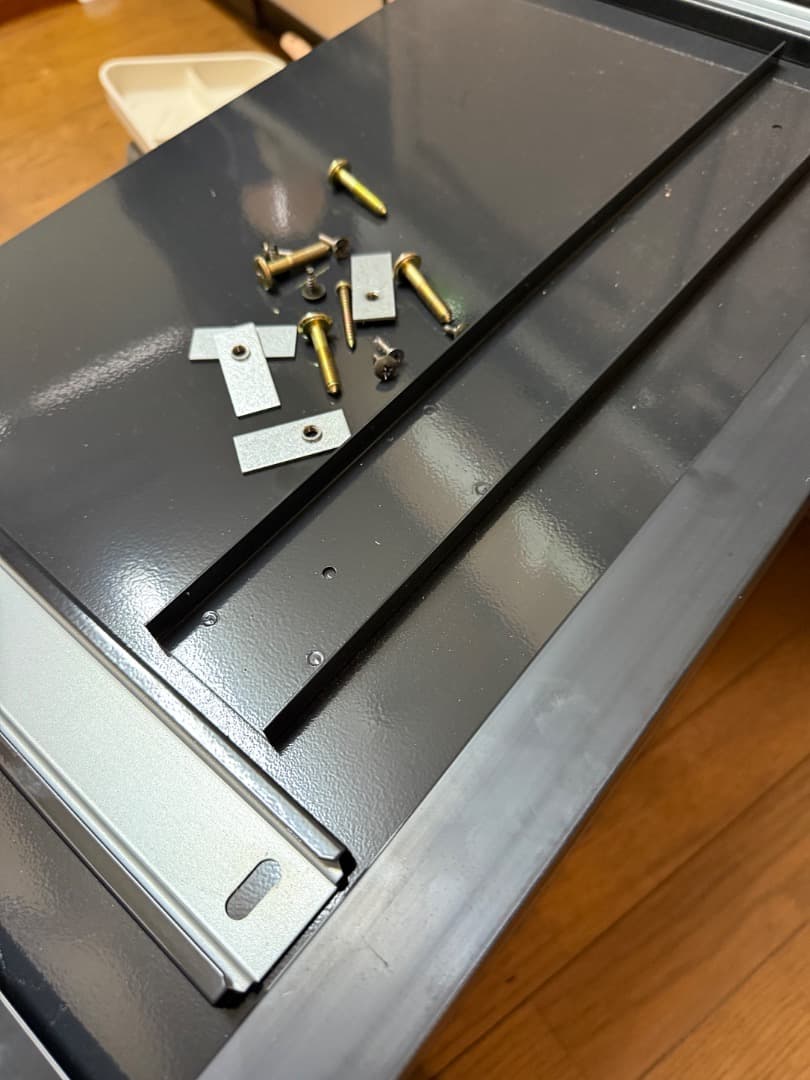 サンウェーブ 棚 キッチン 黒 スチールラック 引き出し式