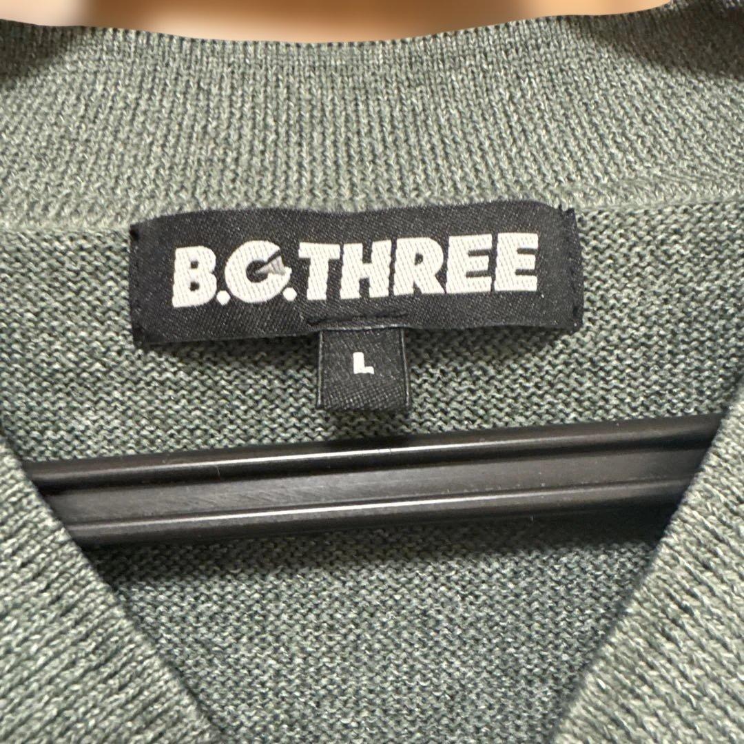 ビームスゴルフ B.G.THREE ブレードカラー ニットポロシャツ