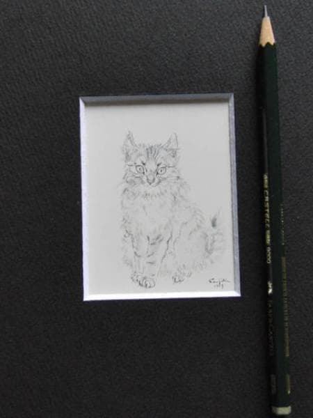 藤田　嗣治、猫　B、版上サイン入り、希少な額装用画集より、新品高級額装付