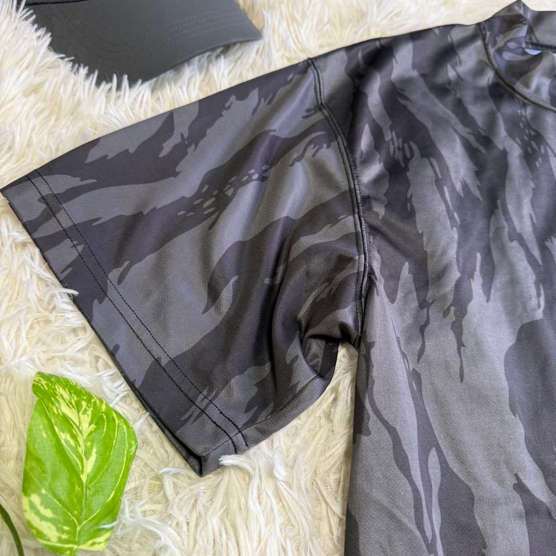 【ニューエラ】美品 モックネック グレー 総柄 2XLサイズ メンズ