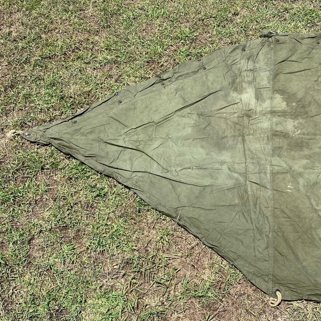 USパップテント⑪　アメリカ軍　軍幕　ハーフシェルター２枚　ポール・ペグ　セット