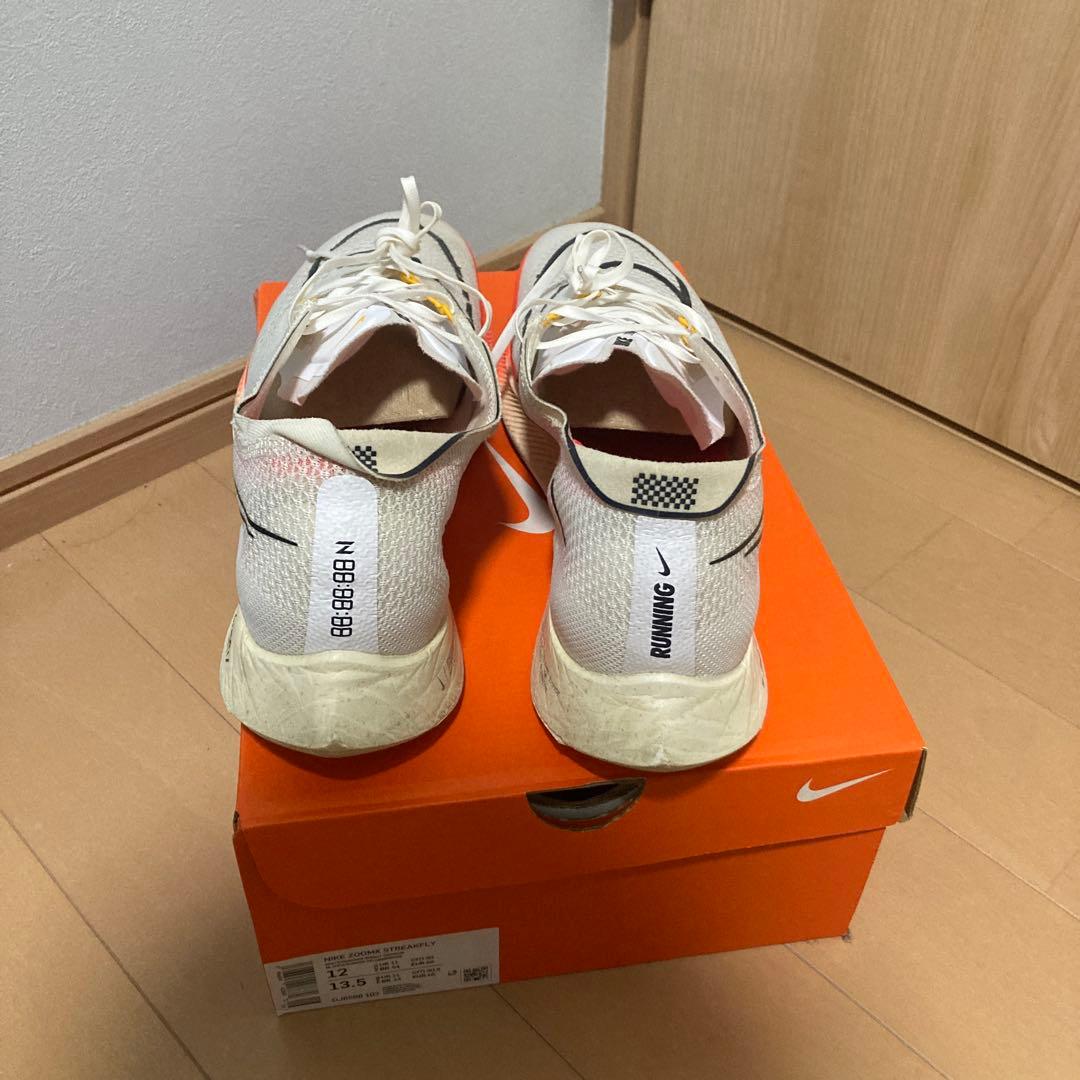 Nike ZoomX ストリークフライ ランニングシューズ ホワイト/オレンジ