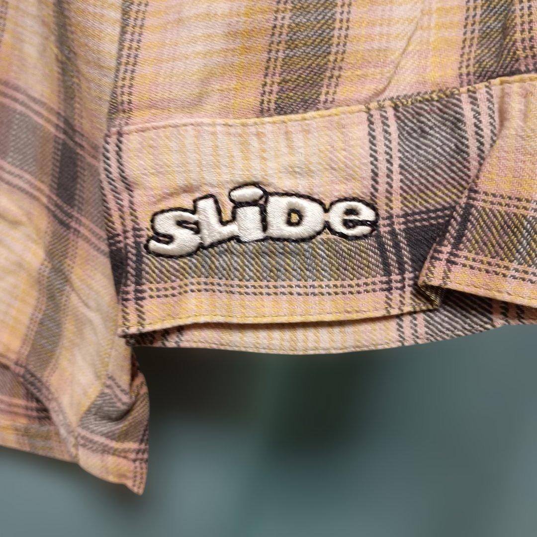 SLIDE 長袖チェックスケートボーダーシャツ